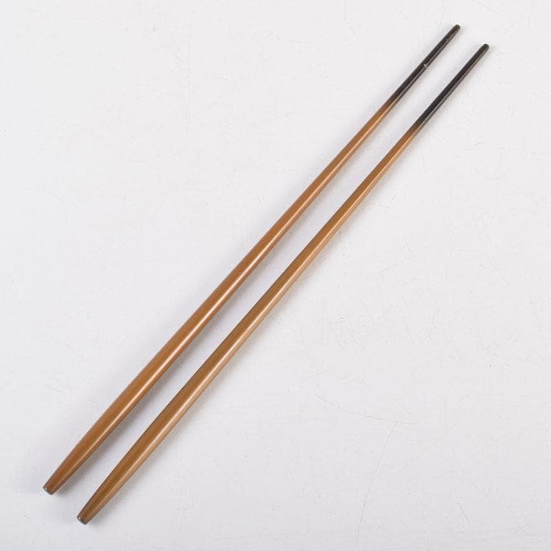 茶道具　金屋　金谷五郎三郎作　黄銅　銀頭大根式　火箸　共箱　N　9215