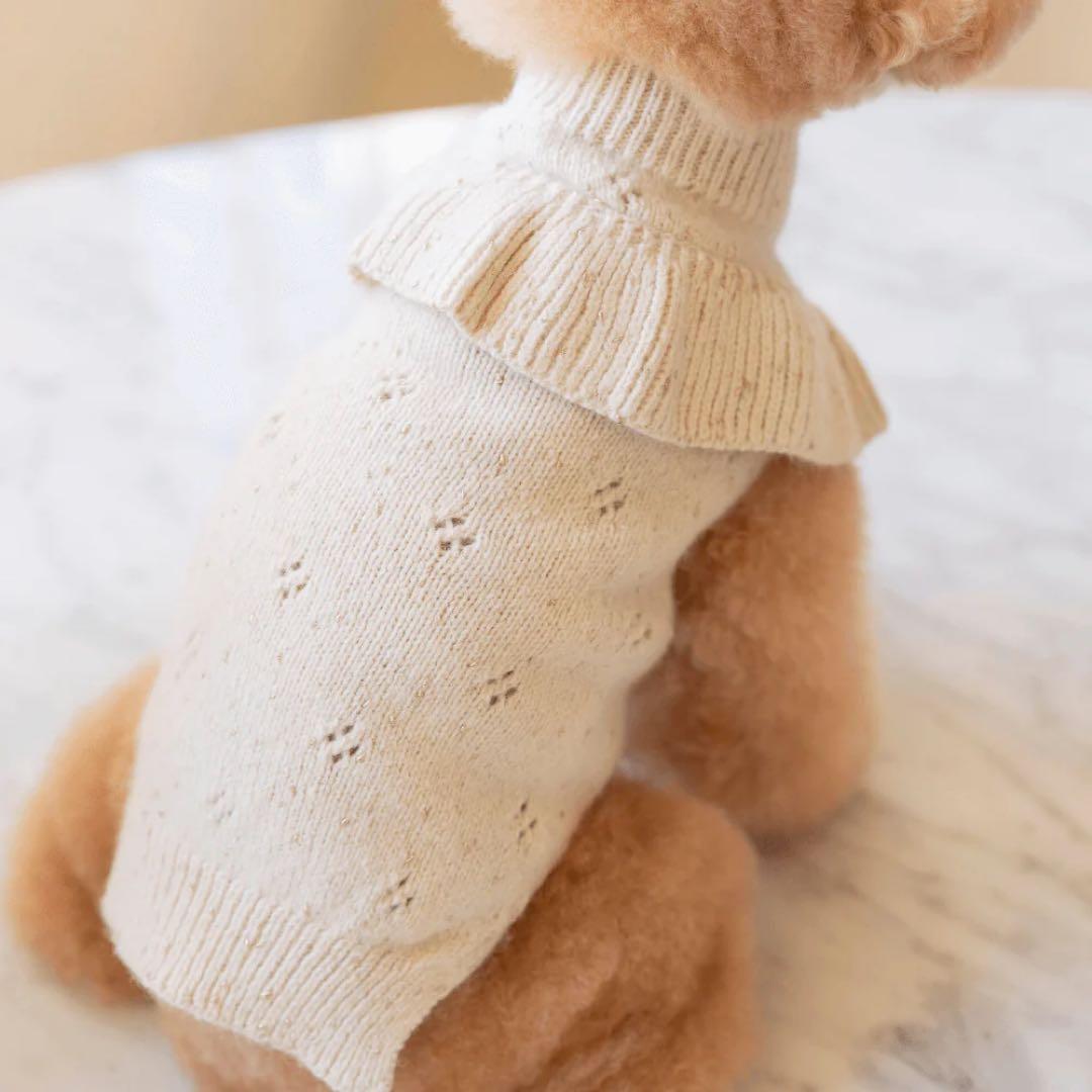 美品 OPAAAP GLITTER FRILL KNIT リボンつき♡