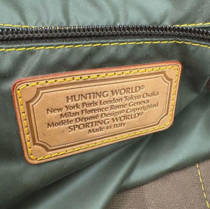 HUNTING WORLD ハンティングワールド ボストンバッグ 大容量 レザー