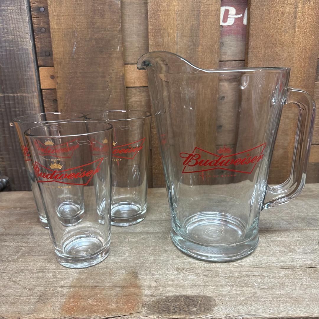 バドワイザー ピッチャー＆グラス3個セット Budweiser公式品