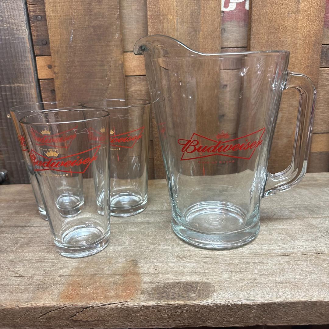 バドワイザー ピッチャー＆グラス3個セット Budweiser公式品