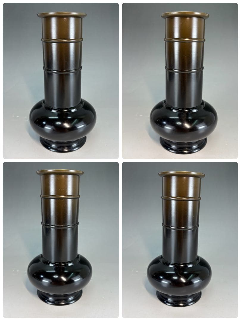 【中古品】茶道具　昇雲造　鋳銅皆具　釚付