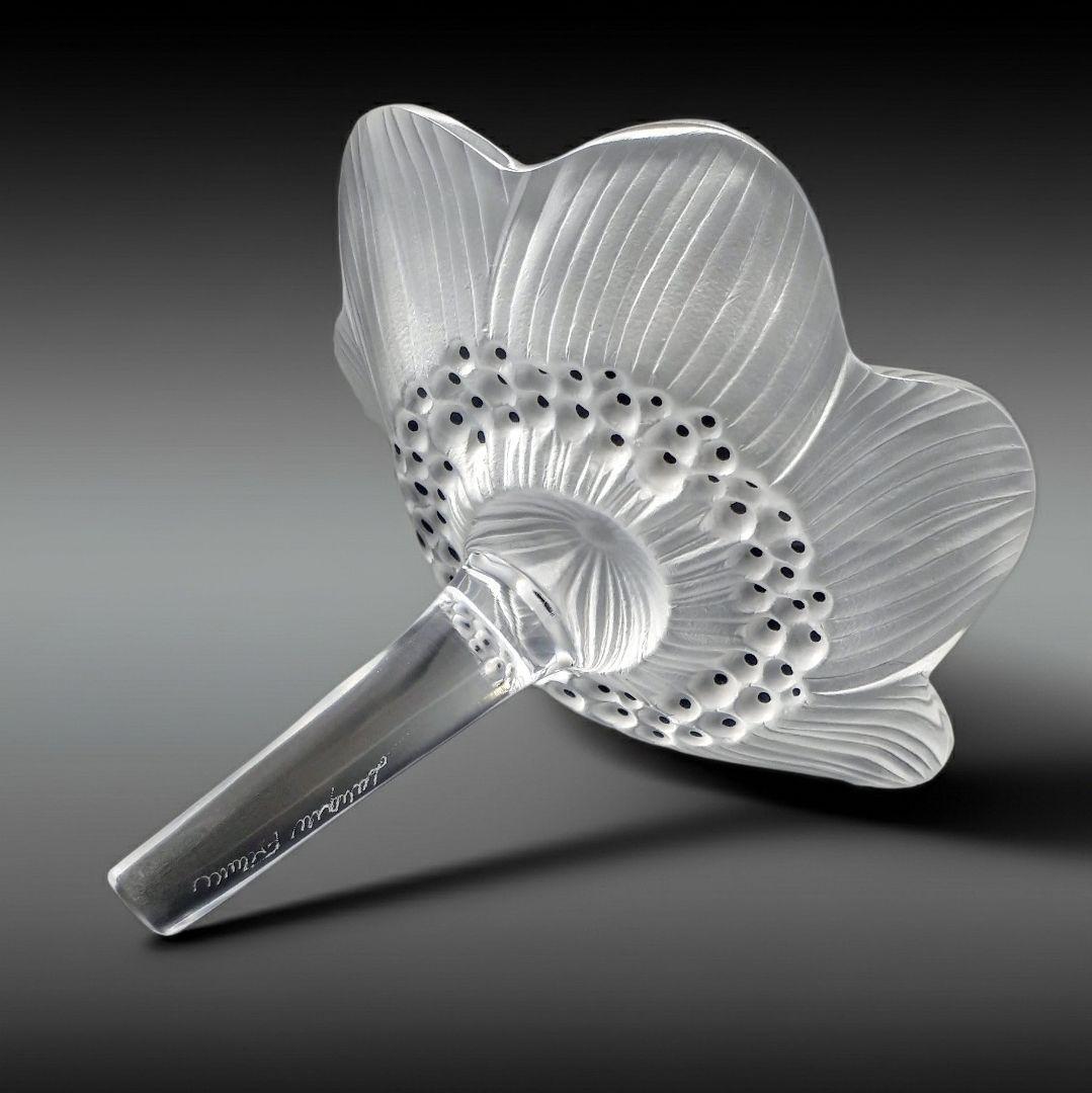 ラリック ❀アネモネの花❀ クリスタル 　「Lalique France」刻印