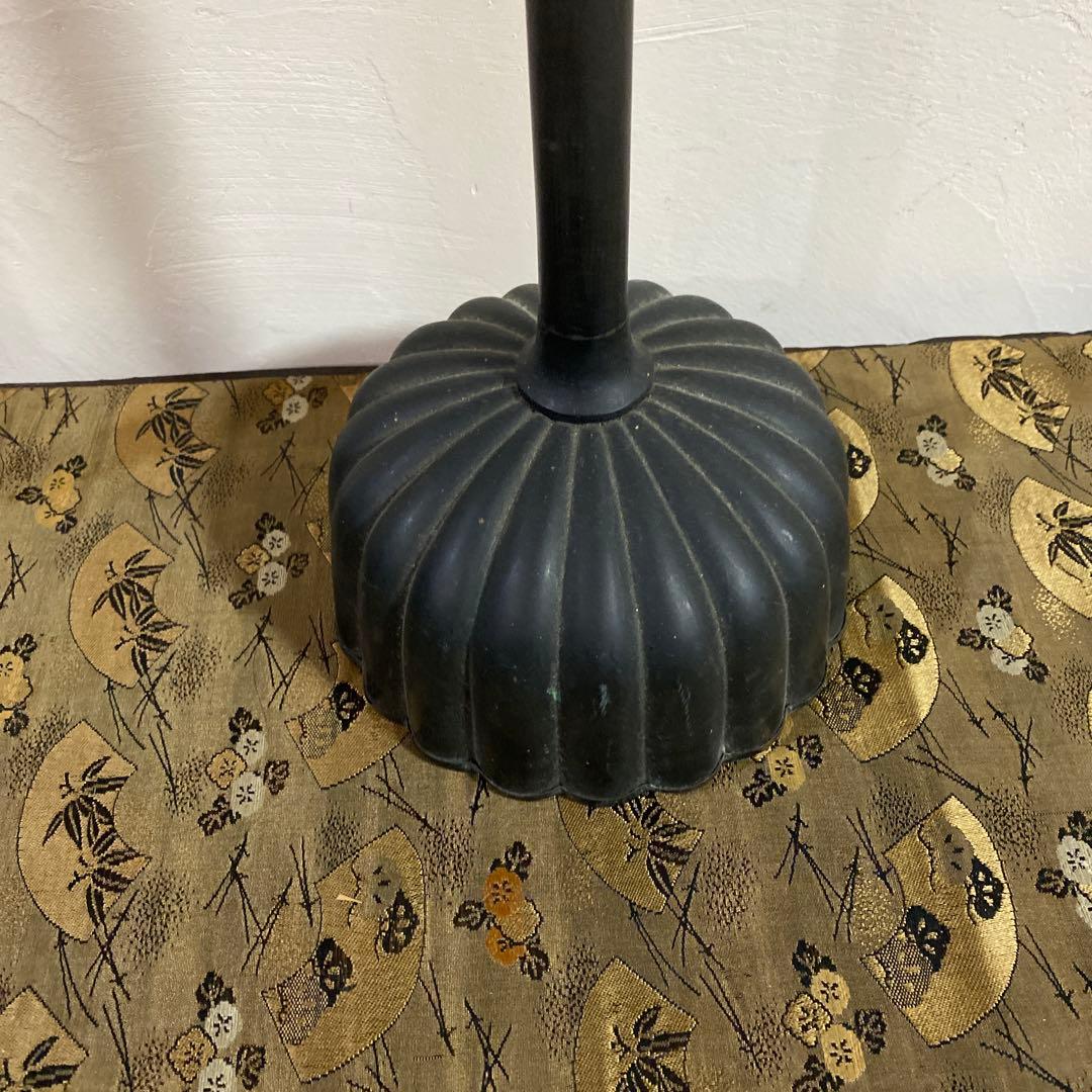 古い古い骨董の蝋燭立て　湛慶　灯火器