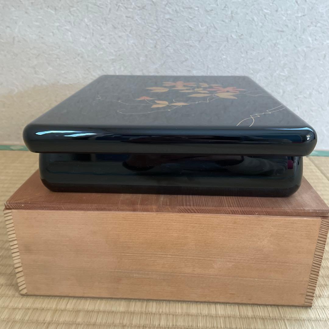 《新品未使用》越前漆器　文箱 花模様 伝統工芸品