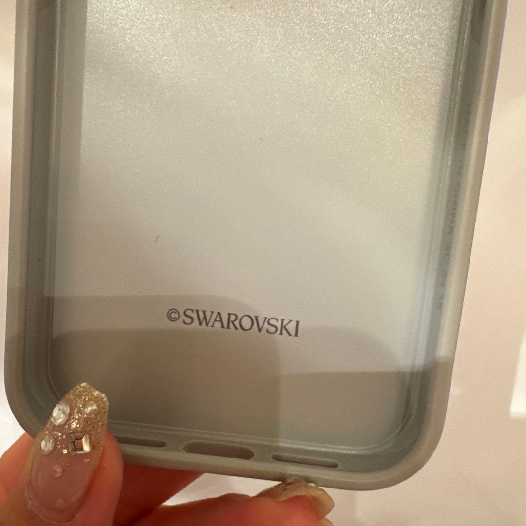 Swarovski シルバー グリッター iPhoneケース