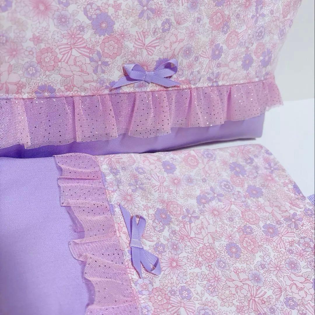 No.432＊手提げバッグ＊レッスンバッグ＊花柄＊パステル系＊ハンドメイド