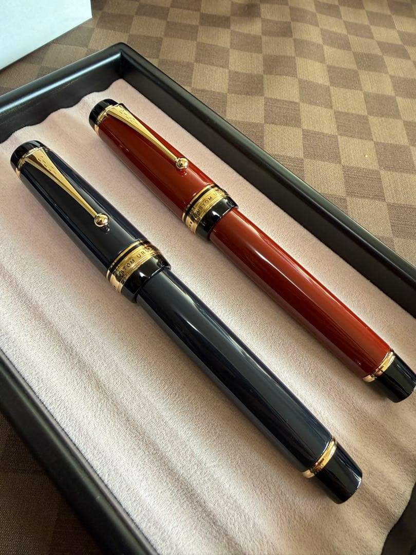 パイロット万年筆カスタム、日本橋丸善限定品、2本セット