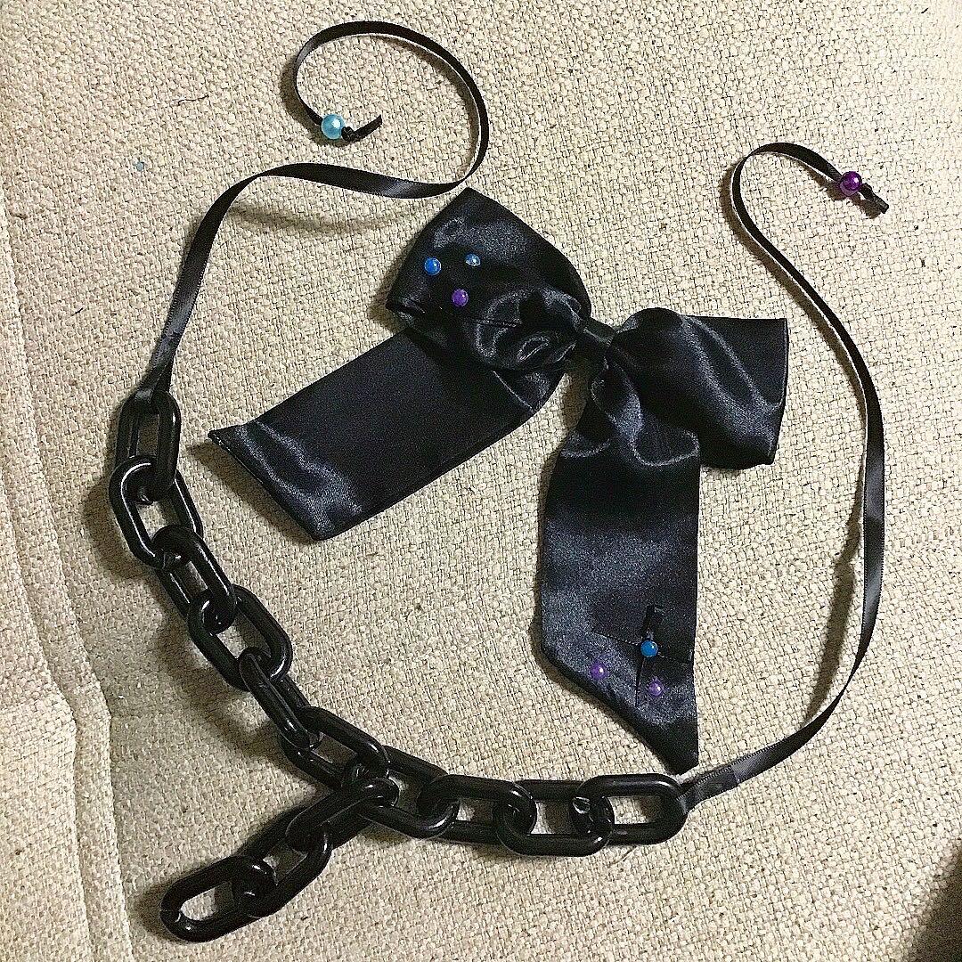 【134】モンスター柄 ねこ おすわり　ぬい服　16cm 着ぐるみ