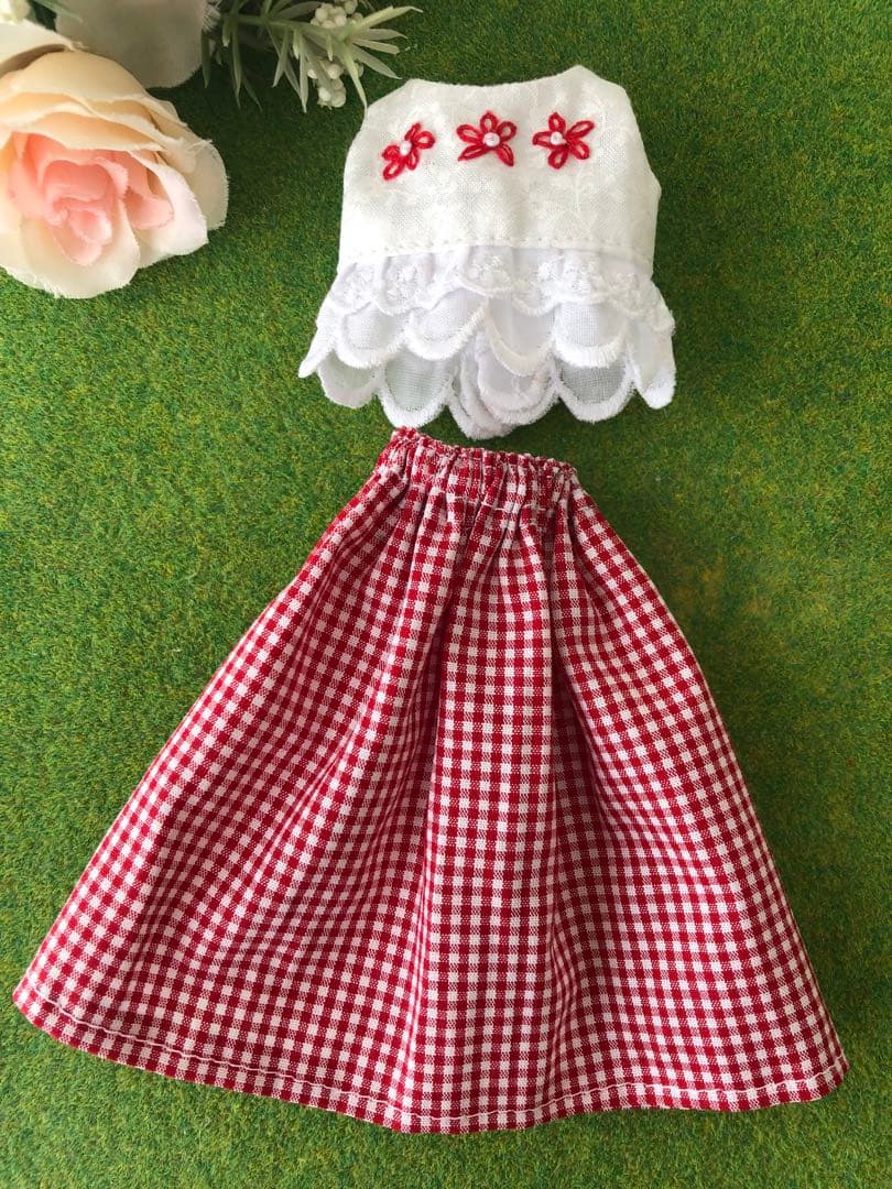 リカちゃん服　786 シンプルセットコーデ　　　ハンドメイド