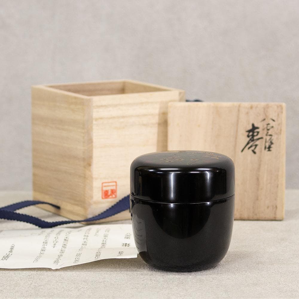 八雲塗 茶器 棗 茶道具 工芸品 栞付 共箱