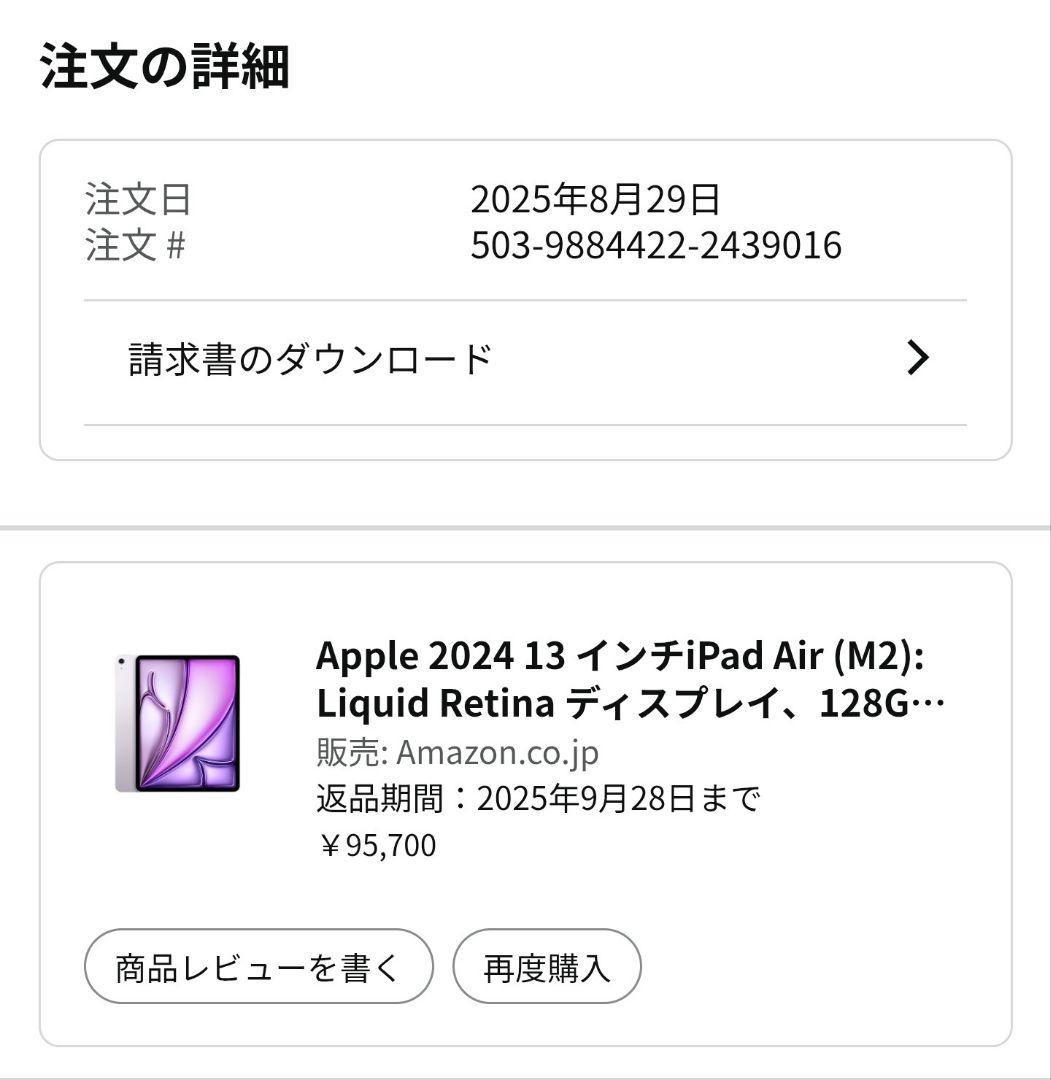 iPad Air (充電器・ケーブルなし) ＋ Apple Pencil Pro