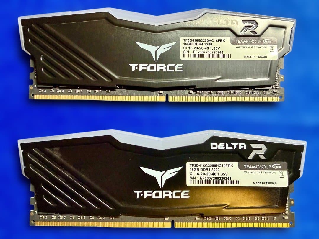 メモリー T-FORCE DELTA R 16GB DDR4 3200MHz