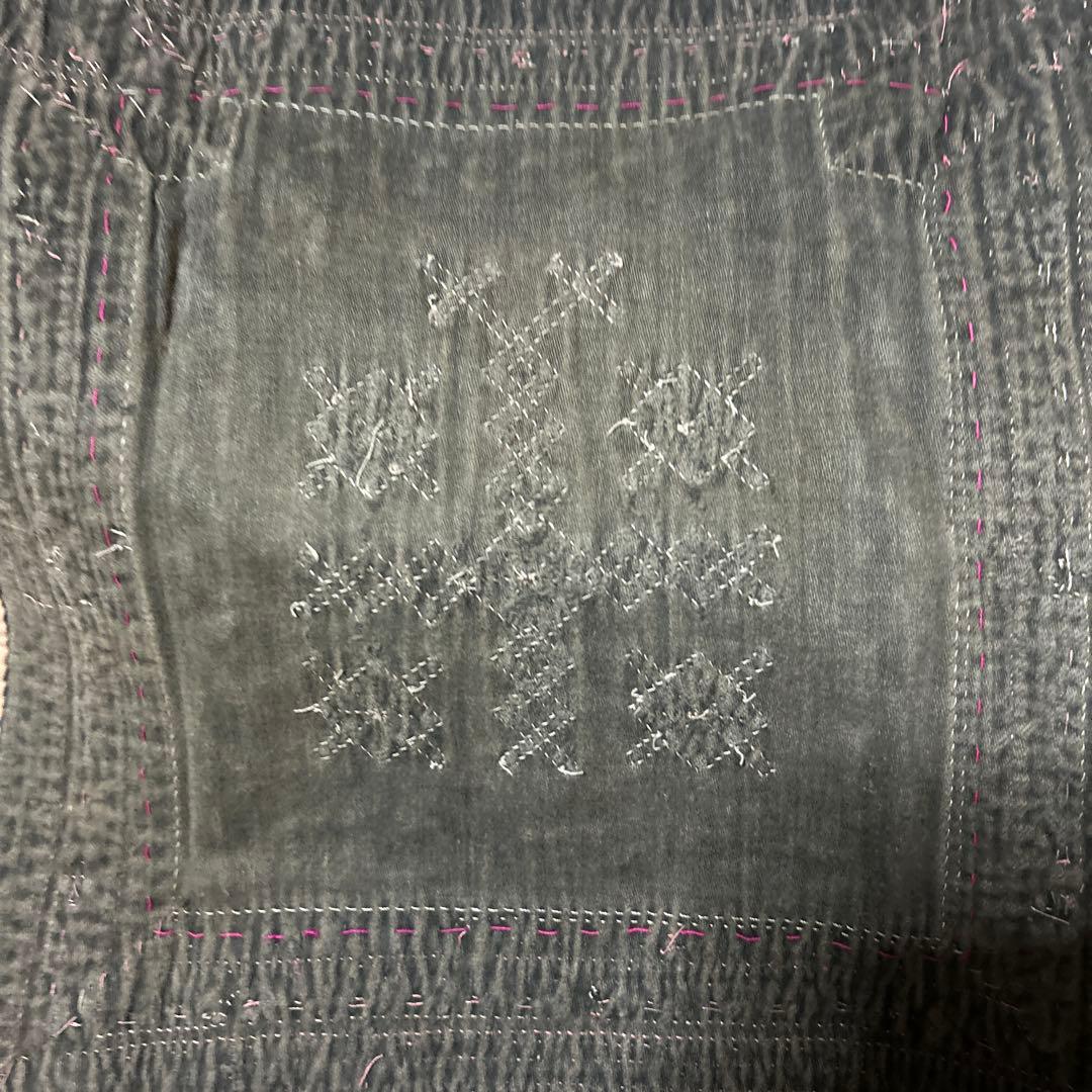 古古布モン族手刺繍藍染めバティック・おんぶ布