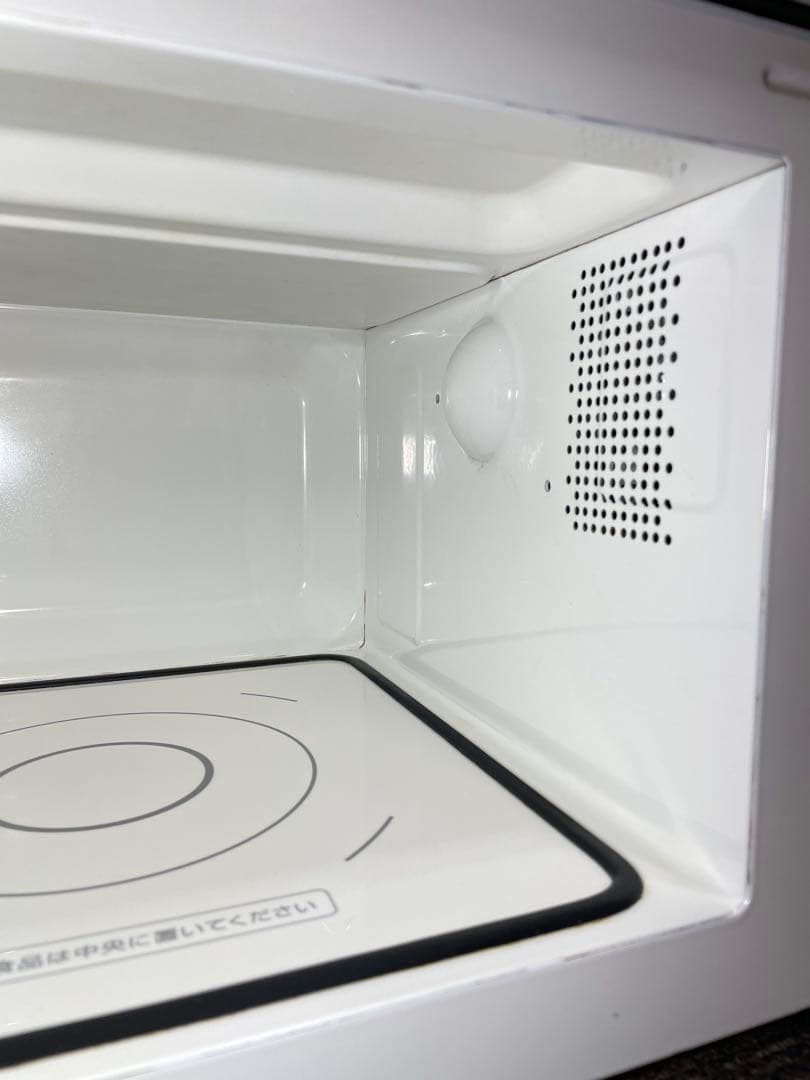 672美品✨ ツインバード おしゃれブラック電子レンジ 庫内フラット 一人暮らし
