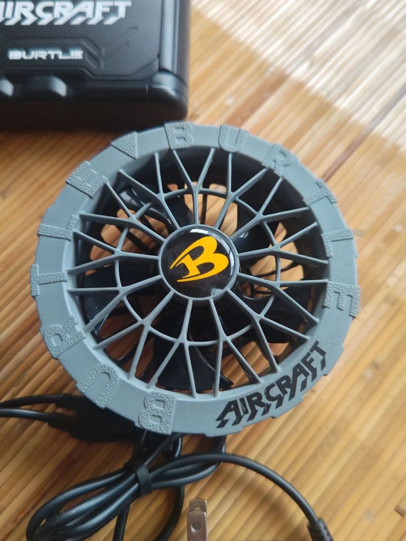 BURTLE AC09-24Vバッテリー ファン ミドルグレー