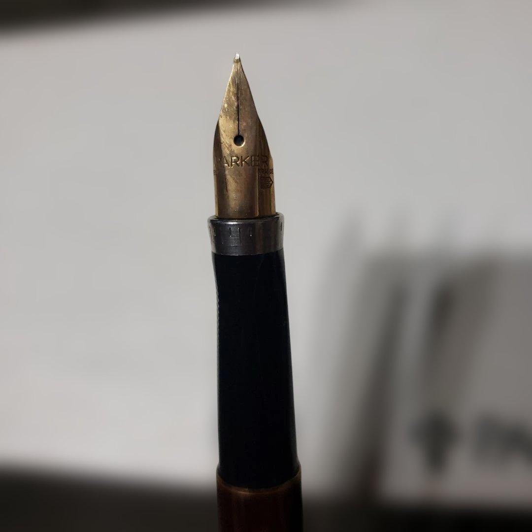 Parker パーカー 万年筆 ペン先 14K 585 ブラウン マーブル