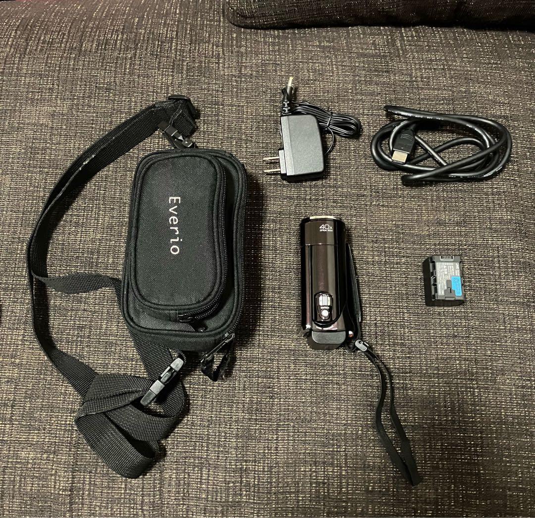 JVC Everio HDビデオカメラ 40倍ズーム　予備バッテリー　ケース付き