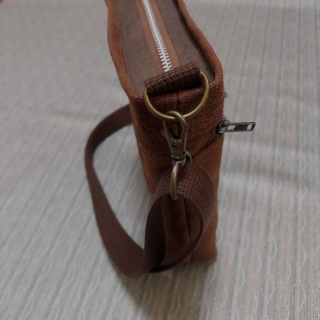 柿渋染め酒袋のスリムポーチ(2wayタイプ)