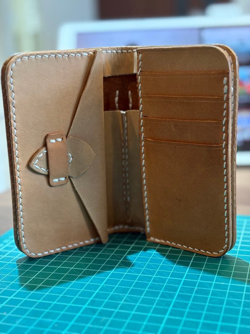 ミドルウォレット　ミディアムウォレット　ハンドメイド