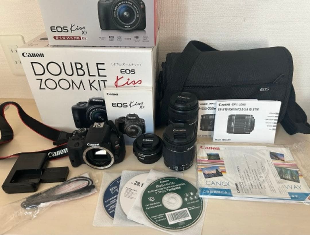 【美品】Canon EOS Kiss X7 ダブルズームキット