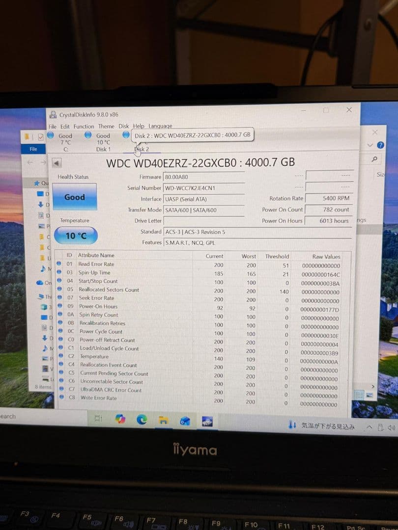 外付けハードディスク・ドライブ Synology NAS DS218J WD BLUE 4TB HDD+2