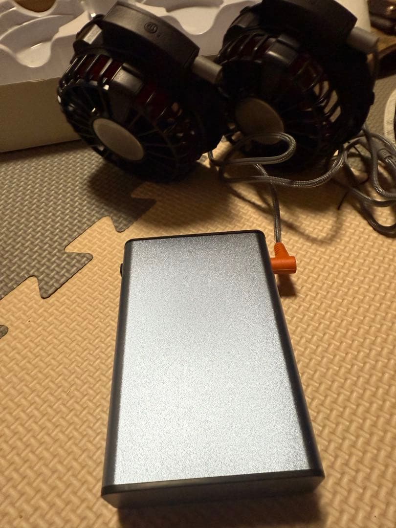 空調服用30vバッテリーと冷却プレート付ファンセット