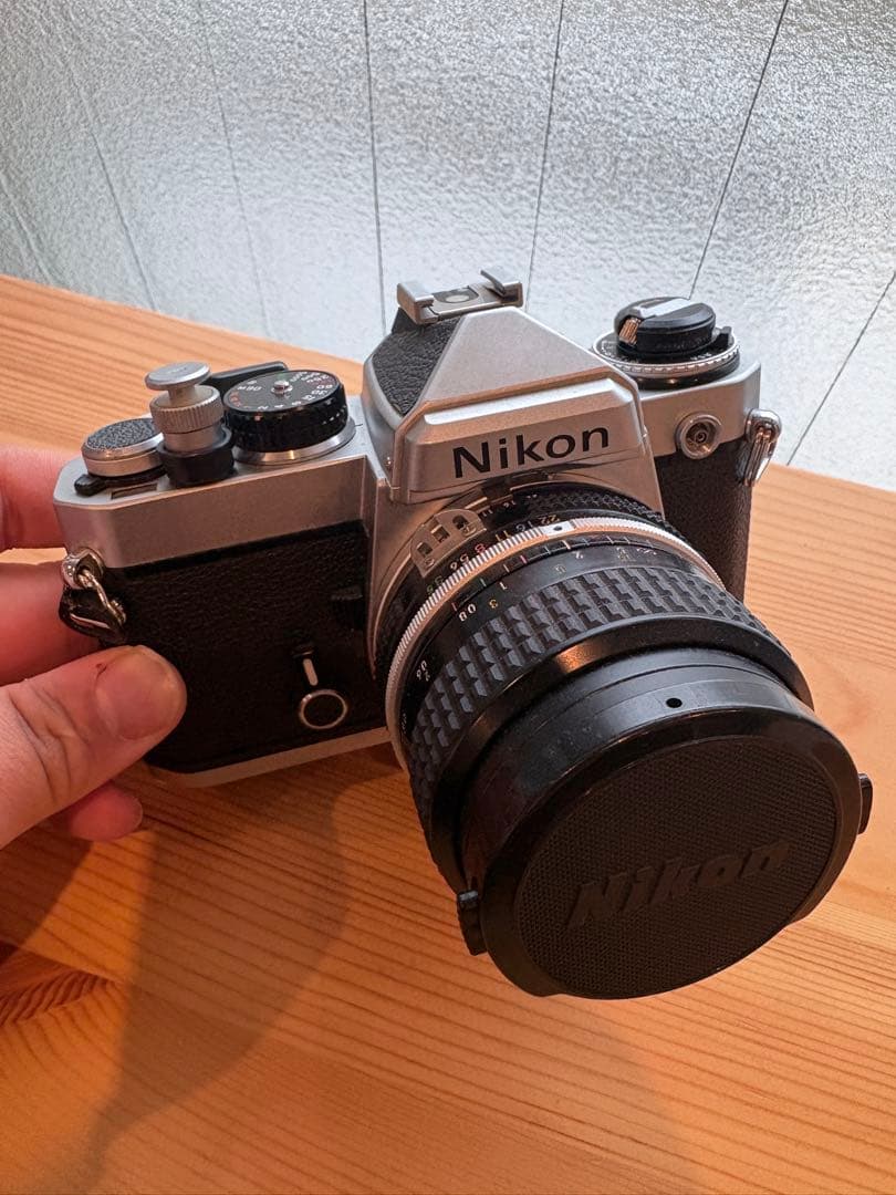 Nikon FE + Nikkor28mmF3.5+希少な純正レリーズボタン