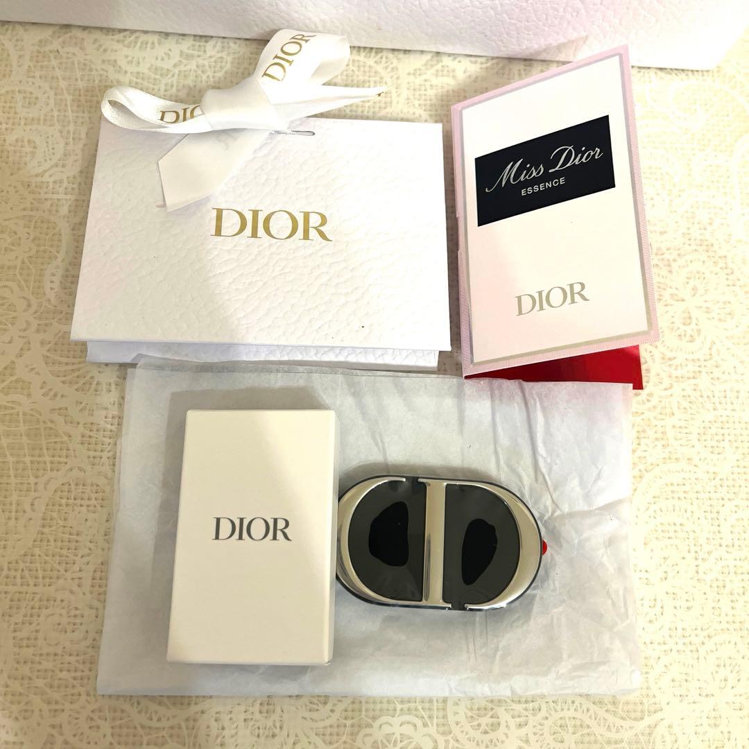 DIORノベルティ オリジナル フォン ミラー　ショッパー、香水サンプル付き