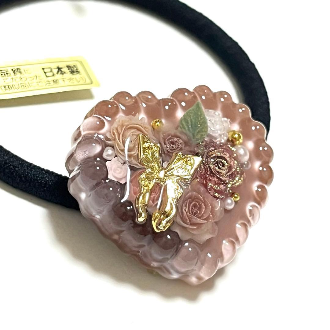 カヤ　☪︎⋆☽様お取り置きですＮｏ．341 ハート 蝶 ヘアゴム 薔薇 ペンダント