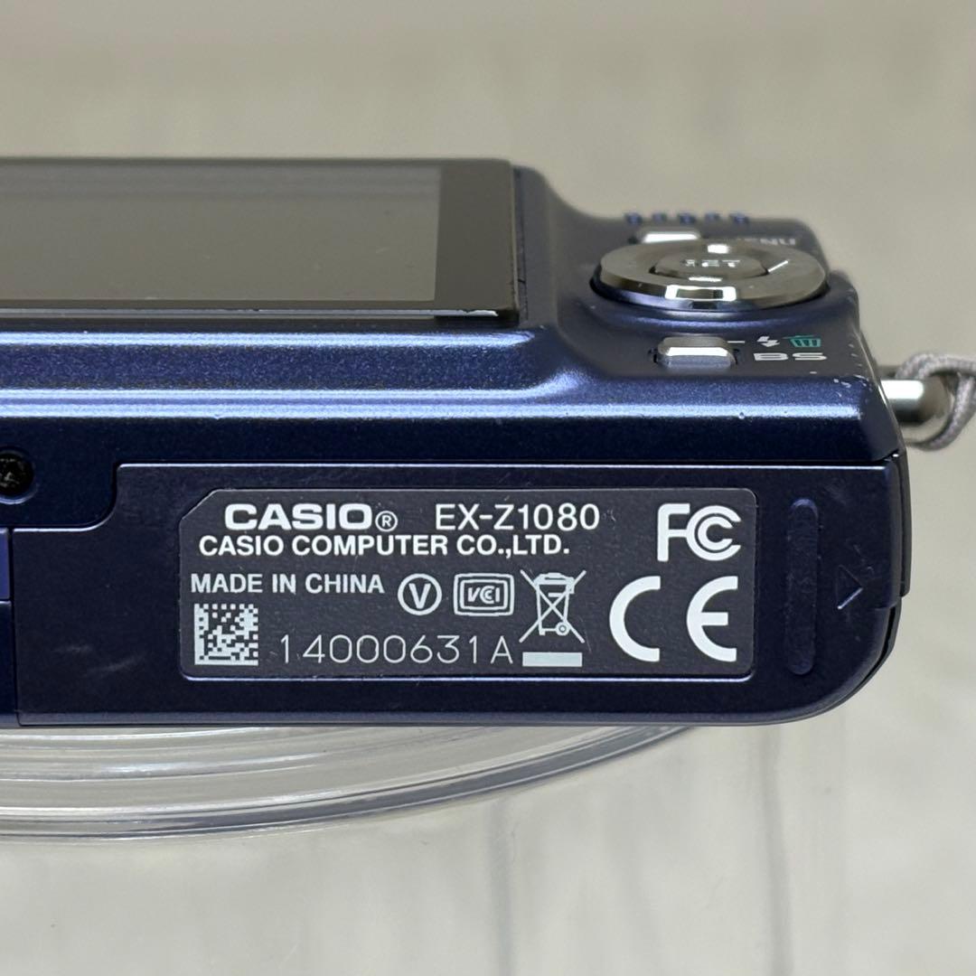 CASIO カメラ　EX-Z1080 SDカード　ブルー コンデジ　動作品