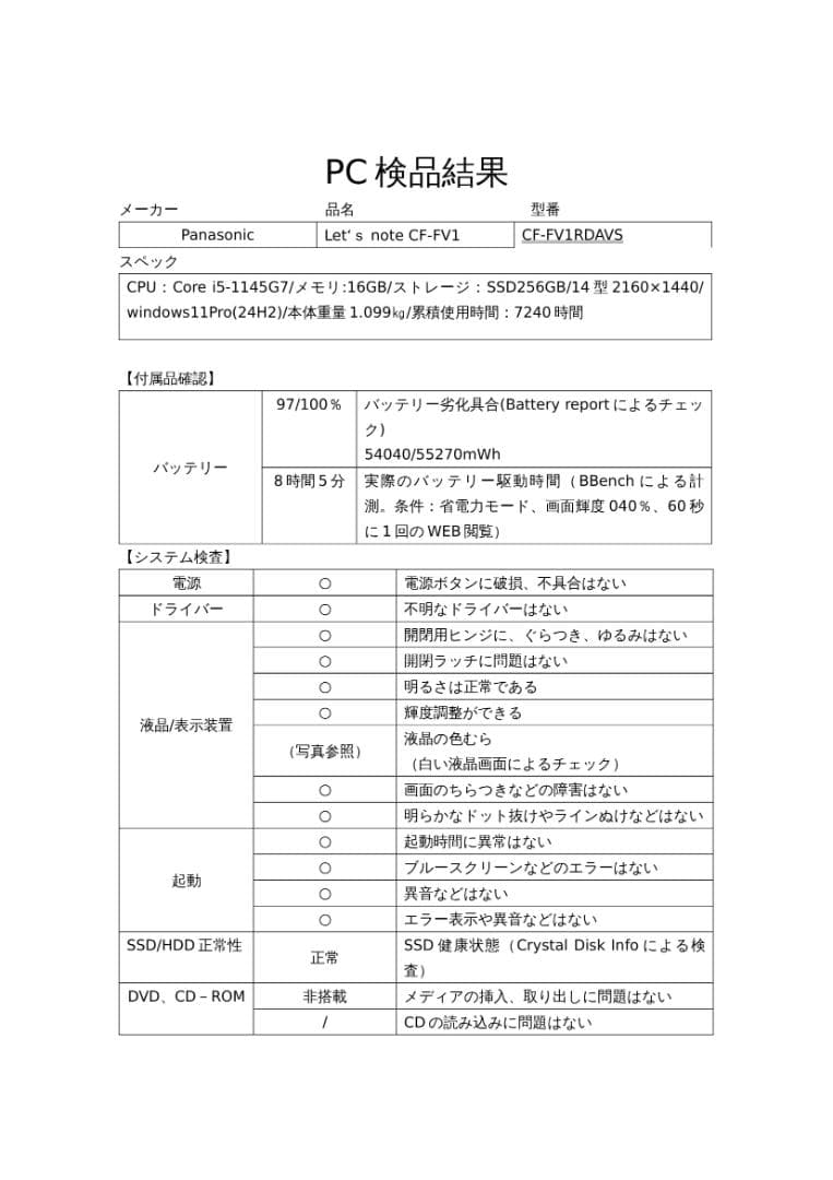 レッツノートCF-FV1/Core i5/メモリ16GB/SSD/office