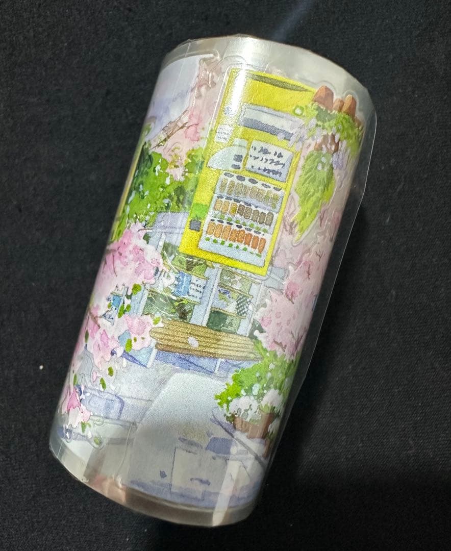 【9623】海外　5m巻 PETカッティングマスキングテープ 春　桜　街景色