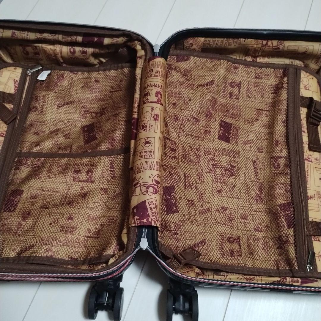 スヌーピー 中型キャリーカート　付属品付き　ブラック　スーツケース　旅行