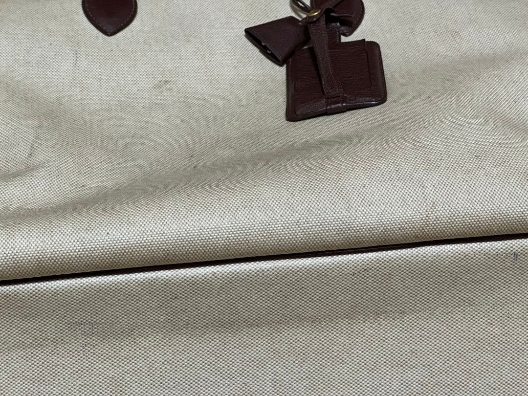 HERMES ヴィクトリア50 ボストンバッグ ベージュ