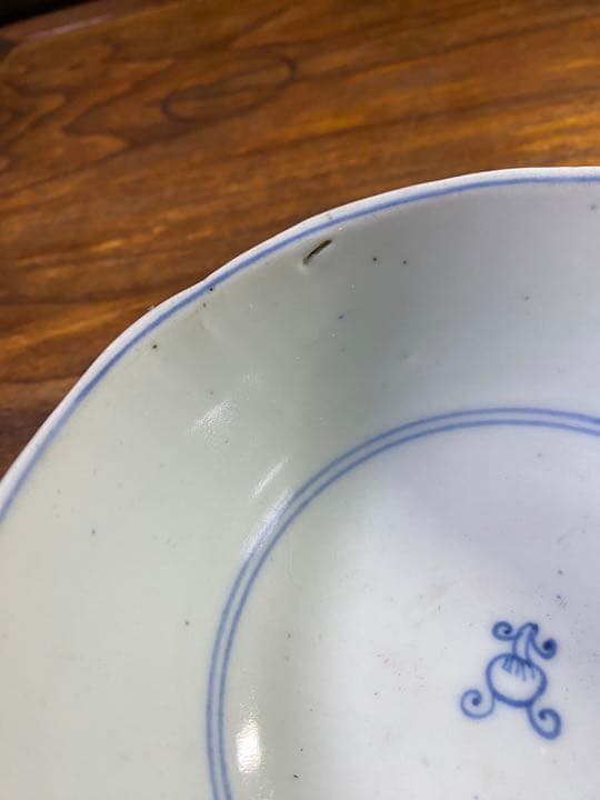 中国染付人物茶碗【桐箱付】