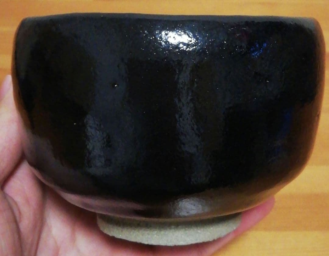 西森静楽作　黒楽　ノンコウ写　獅子　茶碗　共箱　茶道具　B