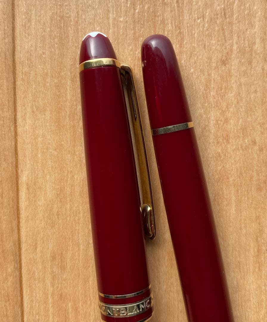 モンブラン クラシック ボルドー色ｘゴールド色 163 ローラーボールペン