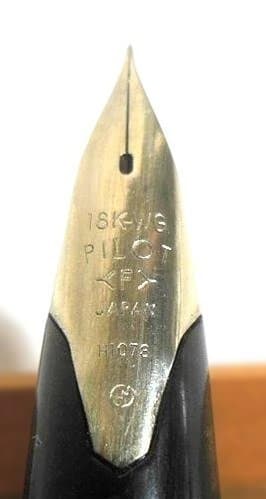 PILOT Elite　格子柄　珍しい！　銀製キャップ　 18K-WG