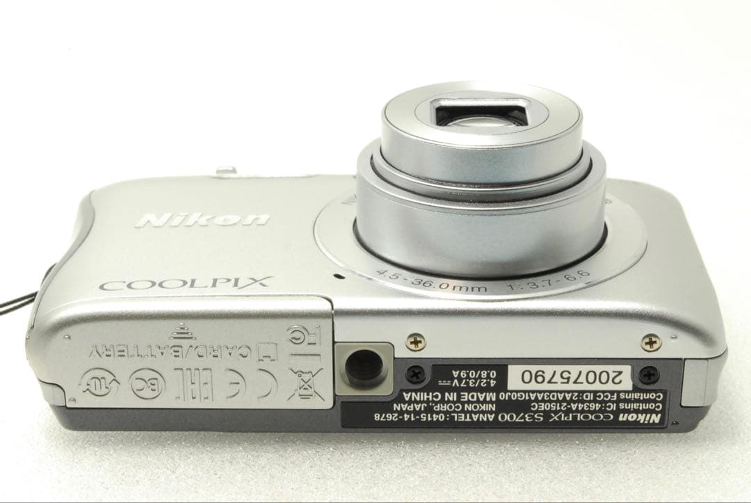 Nikon COOLPIX S3700❤️スマホ転送 動作確認済 シルバー ニコン