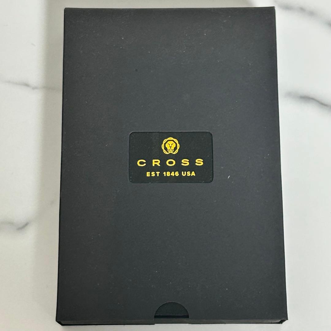 CROSS ボールペン 青 ギフトボックス・本革ケース付き