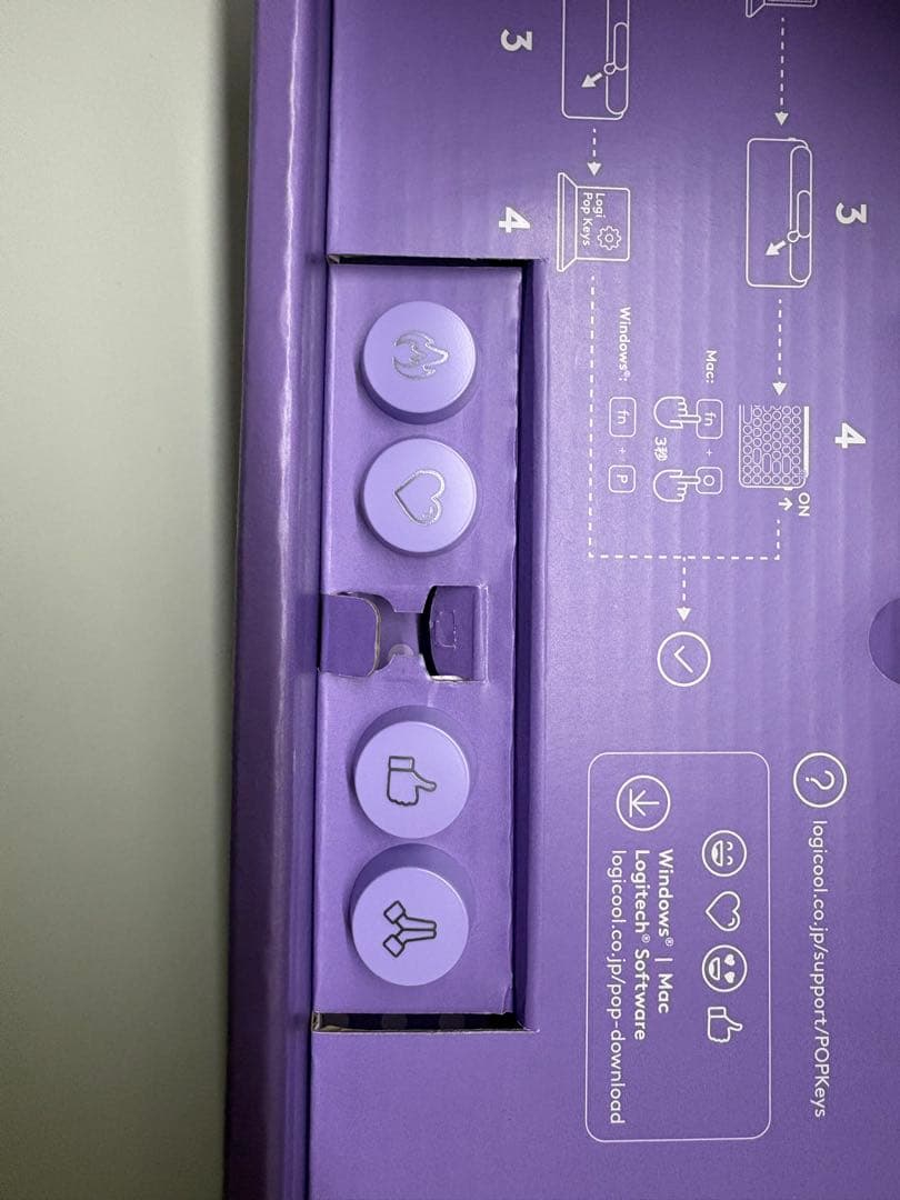LOGICOOL POP KEYS キーボード＆マウス セット（パープル）