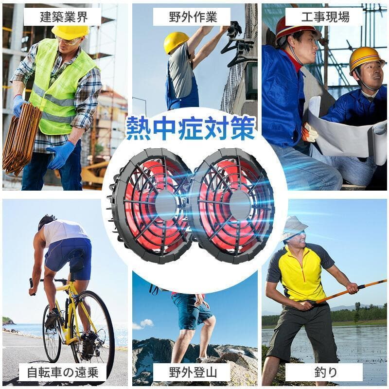 空調服 なし 作業服用 バッテリー セット 33V高出力 33Vバッテリーファン
