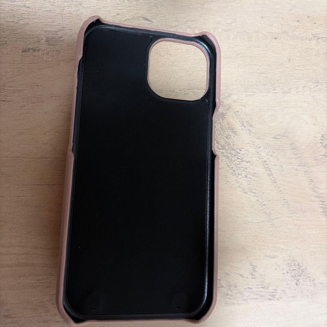 iPhone15ケース(Baby pink)&ベルリボンショルダーチェーン