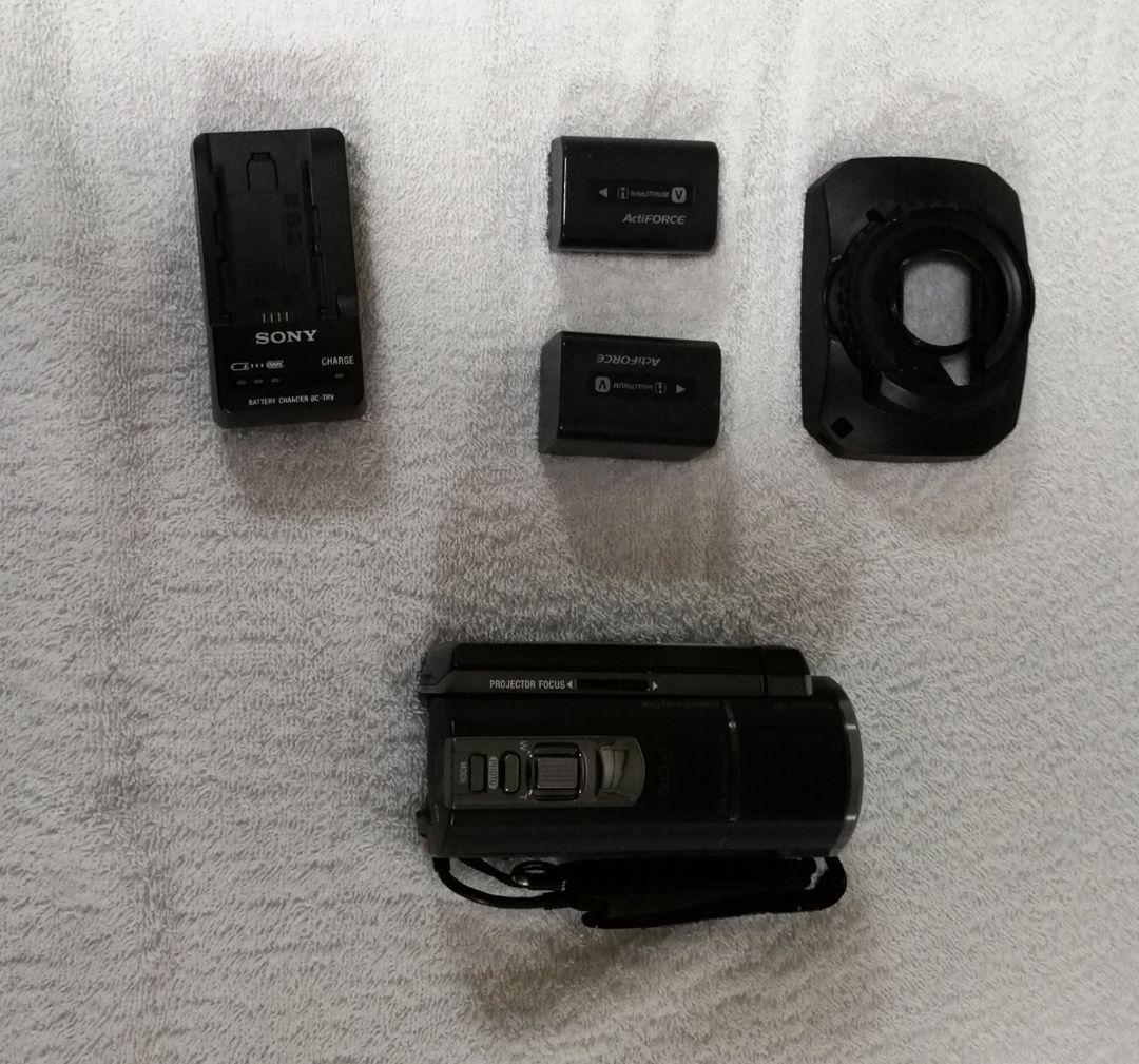 SONY HDR-PJ590Vビデオカメラ　ボルドーブラウン　一部付属品付き