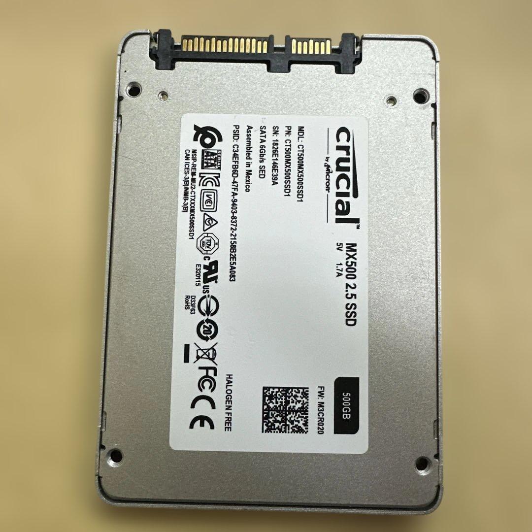 21. crucial 525GB SSD 2.5インチ SATA 動作確認済