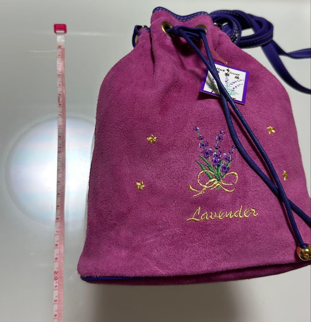ラベンダー柄　革製品　ラベンダー