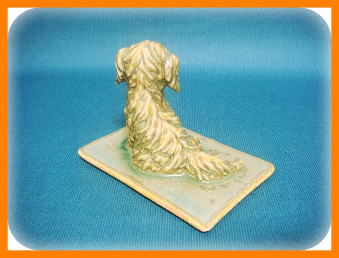 498『犬 置物』陶器　/骨董品 古美術 アンティーク 古玩