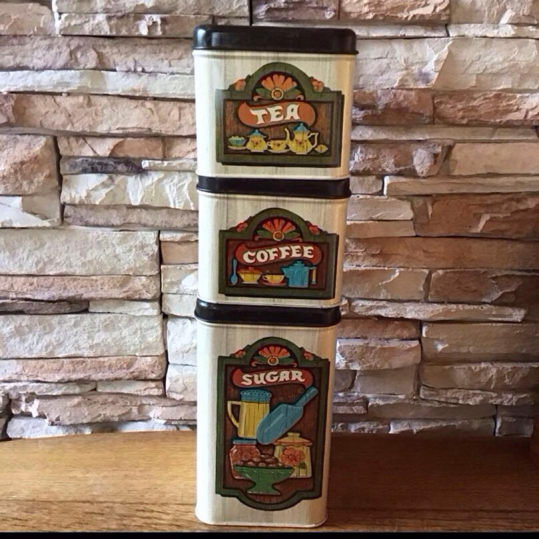 アメリカン ビンテージ キャニスター缶 キッチン雑貨