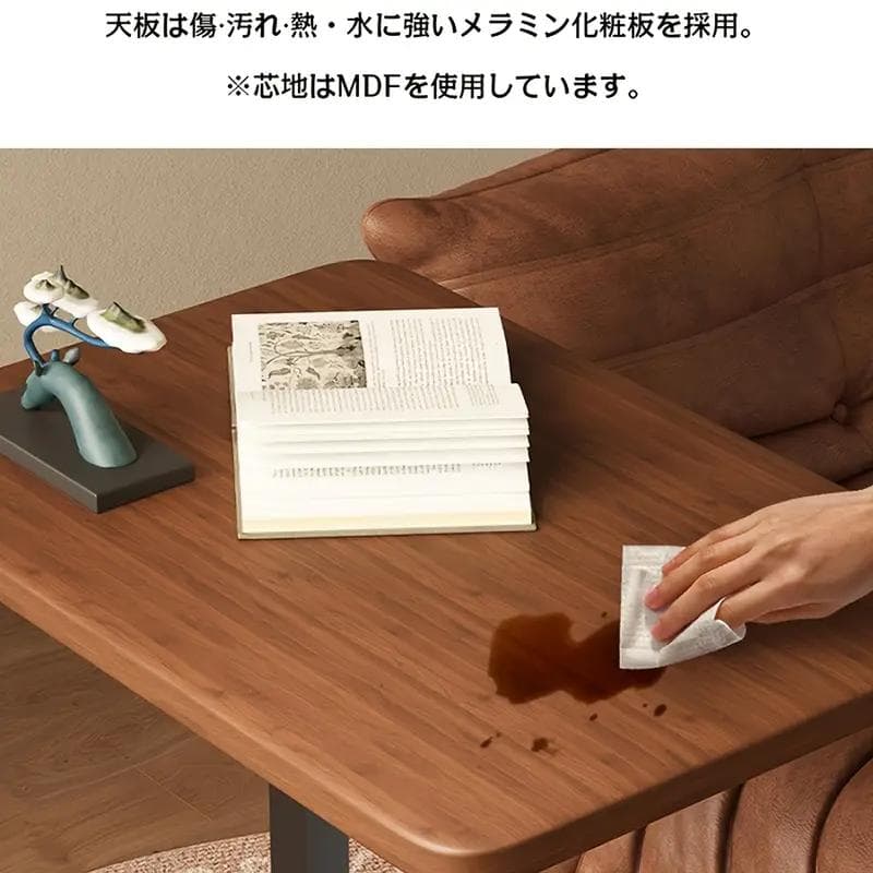 《ウィンターセール20%OFF》高さ調整可能ウッドサイドテーブル【ホワイト】